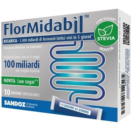 Flormidabil Ricarica 100 Miliardi Con Stevia 10 Bustine