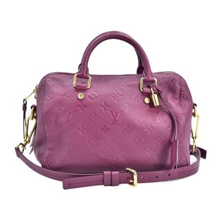 Louis Vuitton Vintage Pre-owned Louis Vuitton Monogram Empreinte Speedy 25 Lilla, Dame Vintage Tasker, Størrelse: ONE Size