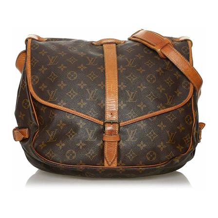 Louis Vuitton Vintage, Pre-owned Bag Bruin, Dames, Maat:ONE Size,Canvas
