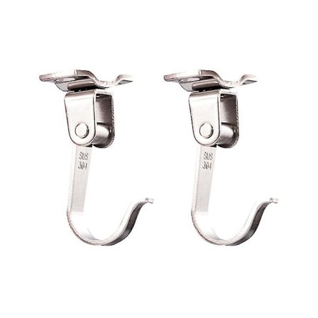 2 stk. Rustfrit Stål Overhængende Krog Kabinet Gulv Krog Veranda Garderobe Krog Lanterne Loft Krog