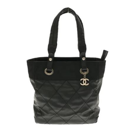 Chanel Vintage Pre-owned Coated canvas totes Sort, Dame Vintage Tasker, Størrelse: ONE Size