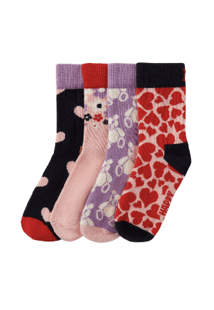 Happy Socks Kids 4-Pack Pink Gift Set Strumpor Unisex Rosa 4-6Y