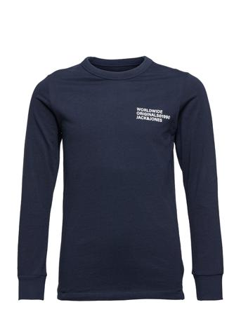 Jorworldwide Tee Ls Crew Neck Jnr T-shirt Blå Jack & J S