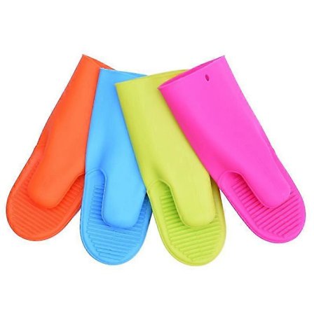 1 stk. ovnsvott spesiell sklisikker og anti-varm silikonovnsvott for hjemmebutikk (tilfeldig farge) (FMY)