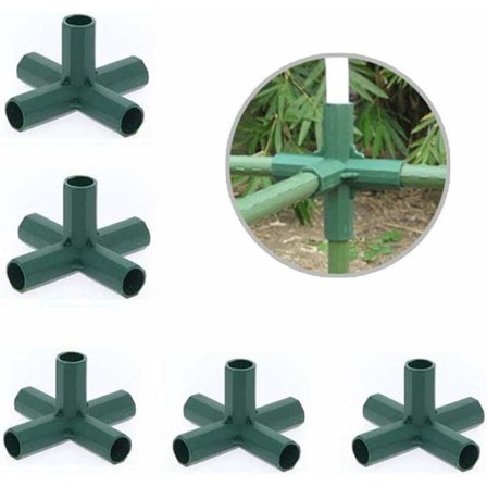 5kpl Kasvihuoneen rungon liitin Vakaa tuki Kasvihuoneen runkoliitin Runko Rakennusliitin Kasvihuoneen muoviliitostarvikkeet, 16mm