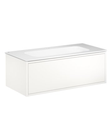 Gustavsberg Ducentic GB71DCVU10DHWB1100 Allaskaappi 100 cm, valkoinen/valkoinen, 1 hanareikä Valkoinen, Kylpyhuone