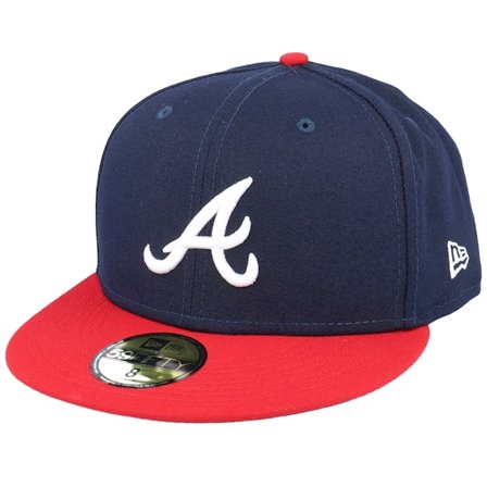 New Era - Atlanta Braves Authentic On-Field 59Fifty Navy/Red Fitted Fitted Blue Cap - MLB @ Hatstore