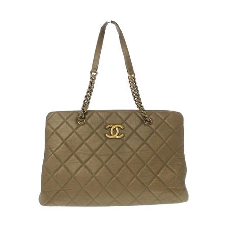 Chanel Vintage Pre-owned Tote Väska brun, Dam Vintage Väskor, Dam, Storlek: ONE SIZE