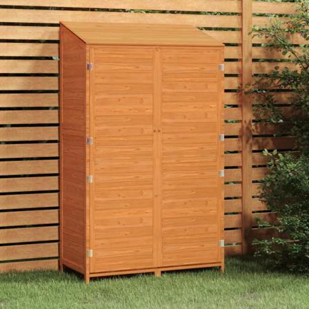 Vidaxl Trädgårdsbod Brun 102x52x174,5 Cm Massivt Granträ