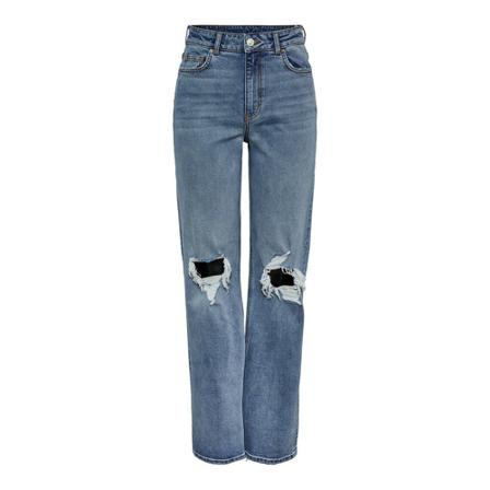 Pieces, Pcholly HW Wide Jeans Blauw, Dames, Maat:W25 L32