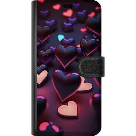 Kompatibel Tegnebogsetui til Asus Asus Zenfone 10 Midnatshjerter