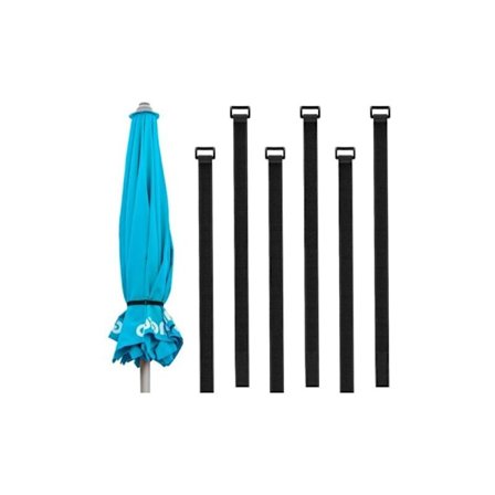 Gjenbrukbar Stropp for Uteparaply, Justerbare Festestropper for Parasoll, Allsidig Tilbehør for Uteparaply, 6-pakning
