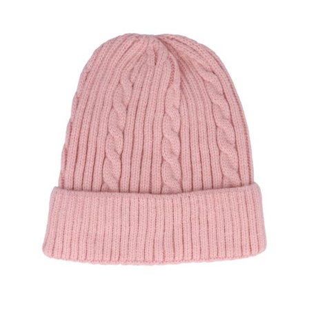 Headster - Rosa cuff Beanie - Kids Cable Car Beanie Smart Pink Cuff @ Hatstore