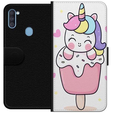 Plånboksfodral till Samsung Galaxy A11 med Glad enhörning
