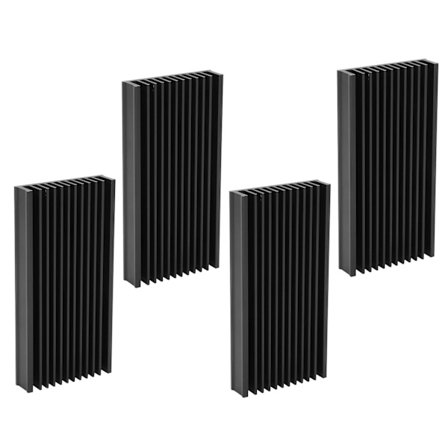 Aluminium kylfläns Aluminium kylfläns Aluminium Svart 4st Q50X12.7X100 Aluminium kylfläns Coolerp kylfläns för kretskortp