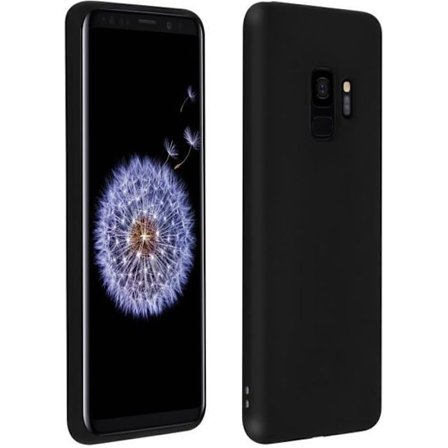 Bagside - Samsung - Galaxy S9 - Silikone gel - Ridsefri - Mat sort