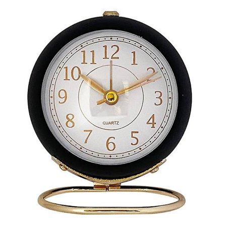 Lille bordur, klassisk bordplade børneværelse analogt vækkeur batteridrevet bordur til soveværelse stue køkken indendørs dekoration