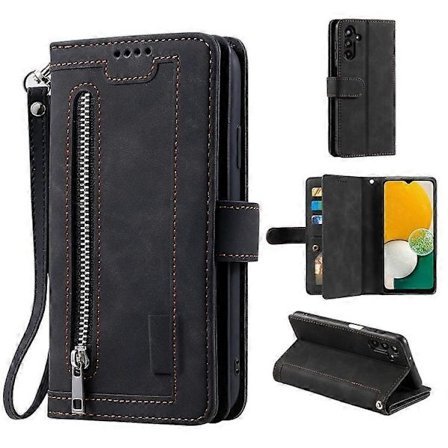 Samsung Galaxy A26 5G Wallet Case PU Læder med Lynlås 9 Kortpladser[ZHE]