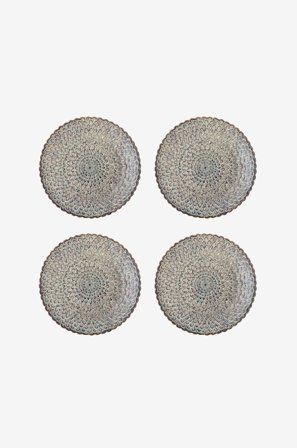 Bloomingville - Katrina Tallrik, set om 4 - Grå - Tallrikar - Från Homeroom