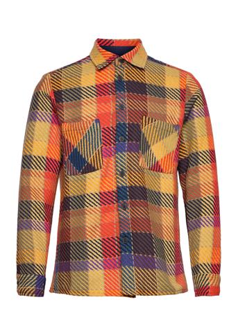 Whiting Overshirt Pike Overshirts Oransje Wax London*Betinget Tilbud