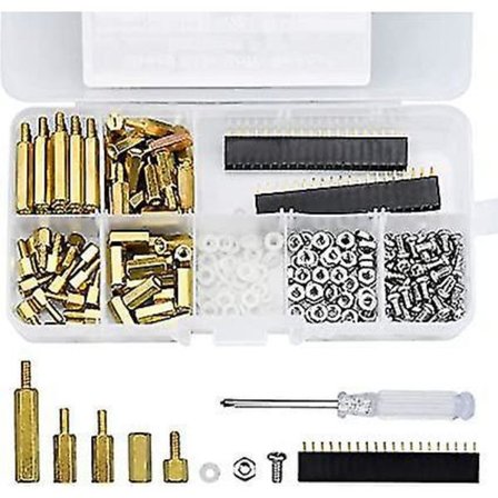 220 st Brass Distanshållare Hex Kolonn M2.5 Han-Hona Skruvset