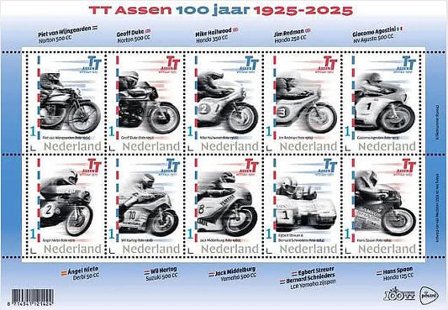 Holland - Motorcykelkører AT Assen - Postfrisk 10-ark