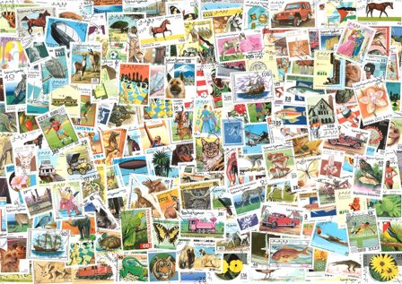 Sahara - 450 forskellige frimærker - Stemplet