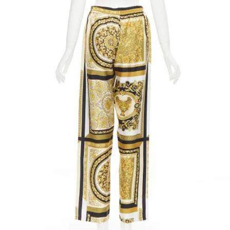 Versace Pre-owned - Vintage Byxor - Gul - Dam - Storlek: S, Dam, Storlek: S