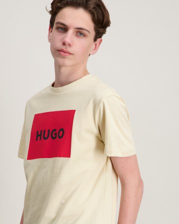 HUGO SHORT SLEEVES TEE-SHIRT Beige T-Shirts Jungen - Kids Brand Store