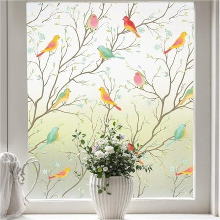 Vinduesfilm Beskyttelsesfilm Film Frostet Glas Film Tonet Glasfilm med UV 45 cm x 400 cm