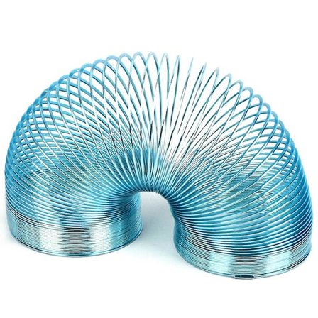 Metallfjäder Gåfjäderleksak Bulk Metallspiralfjäderleksaker för Stressavlastning Liten Gynnsam, Blå