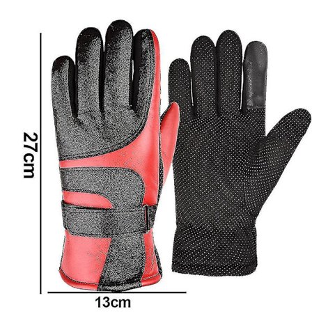 Vand- og kuldebestandige fleece-skihandsker med tykkelse til udendørs brug