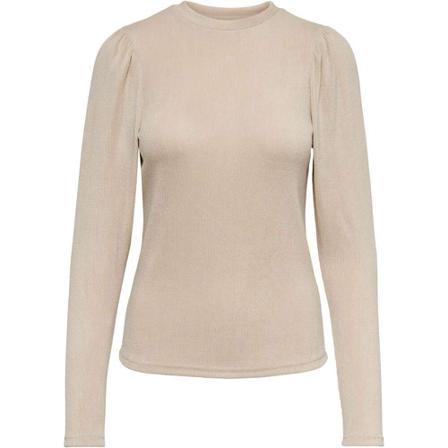 Only, Onlnanna l/s puff top jrs pumice stone Beige, Dames, Maat:XL