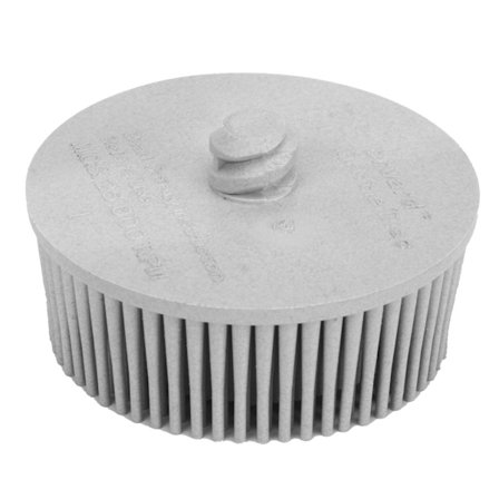 2 Tommers Børsteslipe Rondell Grit Slipende Børste Skaftfeste Rondell for Fjerning av Burr Rustbelegg På Metall Grå