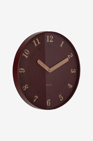 Karlsson - Veggklokke Amena - Rød - Veggklokker & bordklokker - Fra Homeroom