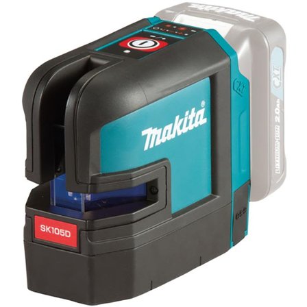 Makita SK105DZ Krysslaser rød, uten batteri og lader, Laserinstrumenter