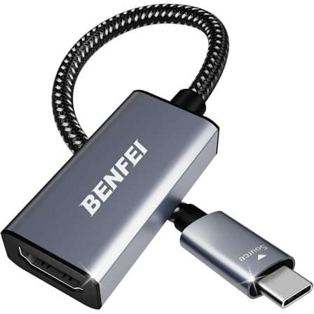 USB-C till HDMI-adapter 4K@60Hz 3 till HDMI-adapter för MacBook Pro 2019/2018/2017, MacBook Air/iPad Pro 2018, Samsung Galaxy S10/S9