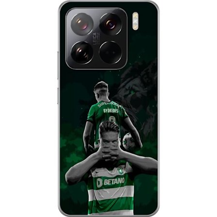 Yhteensopiva Puhelinkuori Xiaomi 15 Pro Neonmotiivi, jossa teksti "Gaming is in my DNA" sinisenä ja punaisena tiiliseinällä, jossa loistava DNA-spiraa