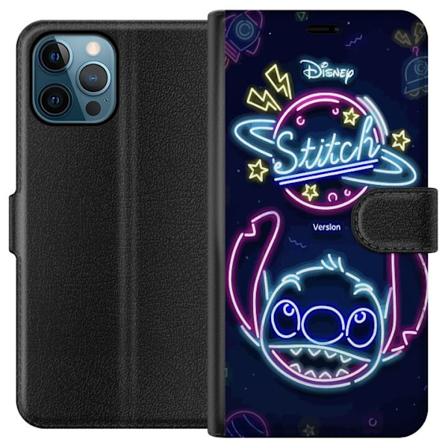 Apple iPhone 12 Pro Max Lompakkokotelo Stitch Neon
