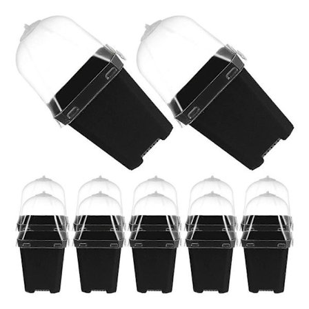 Taimiruukku muovinen istutusastia mehikasvien puutarhanhoitoon 12 sarjaa kupolilla