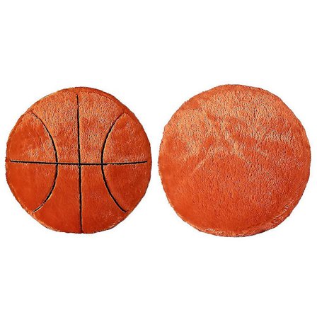 Basketball plysj pute, fluffy utstoppet sportsball ryggpute myk holdbar lekegave