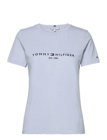 Regular Hilfiger C-Nk Tee Ss T-shirt Top Blå Tommy Hilfiger