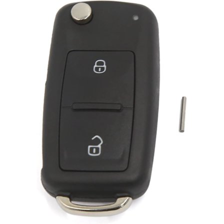 2025 Senaste Modell uxcell Bil Ersättning Oskuren Blad Flip Fob Fjärrnyckelfodral för VW Transporter Polo Golf 2 Nyckelknapp Svart