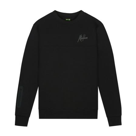 Malelions, Malelions Sport Counter Crewneck Senior Black Zwart, Heren, Maat:XS