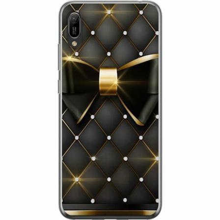Huawei Y6 Pro (2019) Genomskinligt Skal Gyllene Rosett
