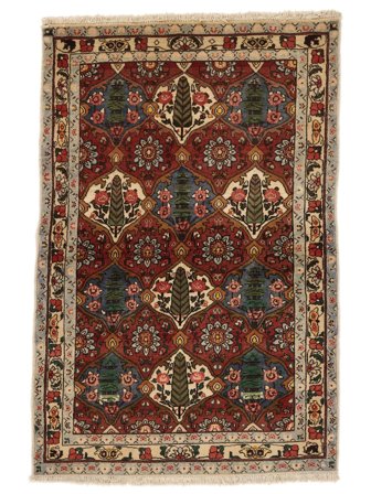 Bakhtiar Collectible Matta Handknuten 110X163 Svart/Brun Persien