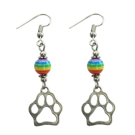 Örhängen Tass Hund/Katt Rainbow Bridge Djurälskare Minnesmycke