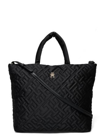 My Tommy Idol Tote Mono Shopper Veske Svart Tommy Hilfiger