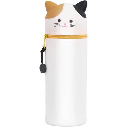 Eläimen muotoinen penaali työpöydälle pojille ja tytöille, pehmeä silikoni, kawaii, söpö vetoketjukiinnitys