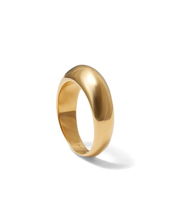 Blue Billie Thick Dome Ring - Gold - 56